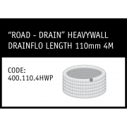 Marley Road-Drain Heavywall Drainflo Length 110mm 4M - 400.110.4.HWP 